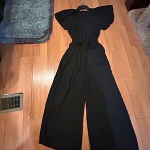 SHEIN Black Wide-Leg Jumpsuit